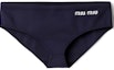 Buy (Women) MIU MIU SS24 Solid Color Logo Embroidered Bikini - Blue MMP248-14SJ-F0008-S-OOO