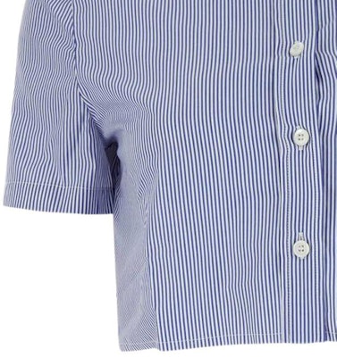 (W) MIU MIU SS24 Baju Berjalur Logo Sulaman Lengan Pendek Biru MK1832-139C-F0X75-S-OOO Purchase (W) MIU MIU SS24 Baju Berjalur Logo Sulaman Lengan Pendek Biru MK1832-139C-F0X75-S-OOO