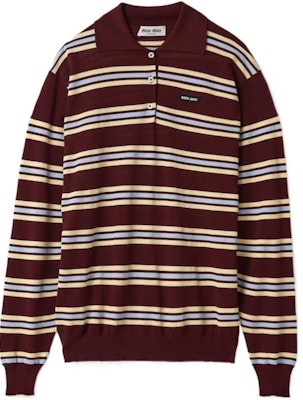 (W) MIU MIU 春夏24双色条纹针织毛衣 紫红色 MML885-14AX-F0399-S-OOO Order (W) MIU MIU 春夏24双色条纹针织毛衣 紫红色 MML885-14AX-F0399-S-OOO