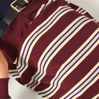 (W) MIU MIU 春夏24双色条纹针织毛衣 紫红色 MML885-14AX-F0399-S-OOO Details for (W) MIU MIU 春夏24双色条纹针织毛衣 紫红色 MML885-14AX-F0399-S-OOO