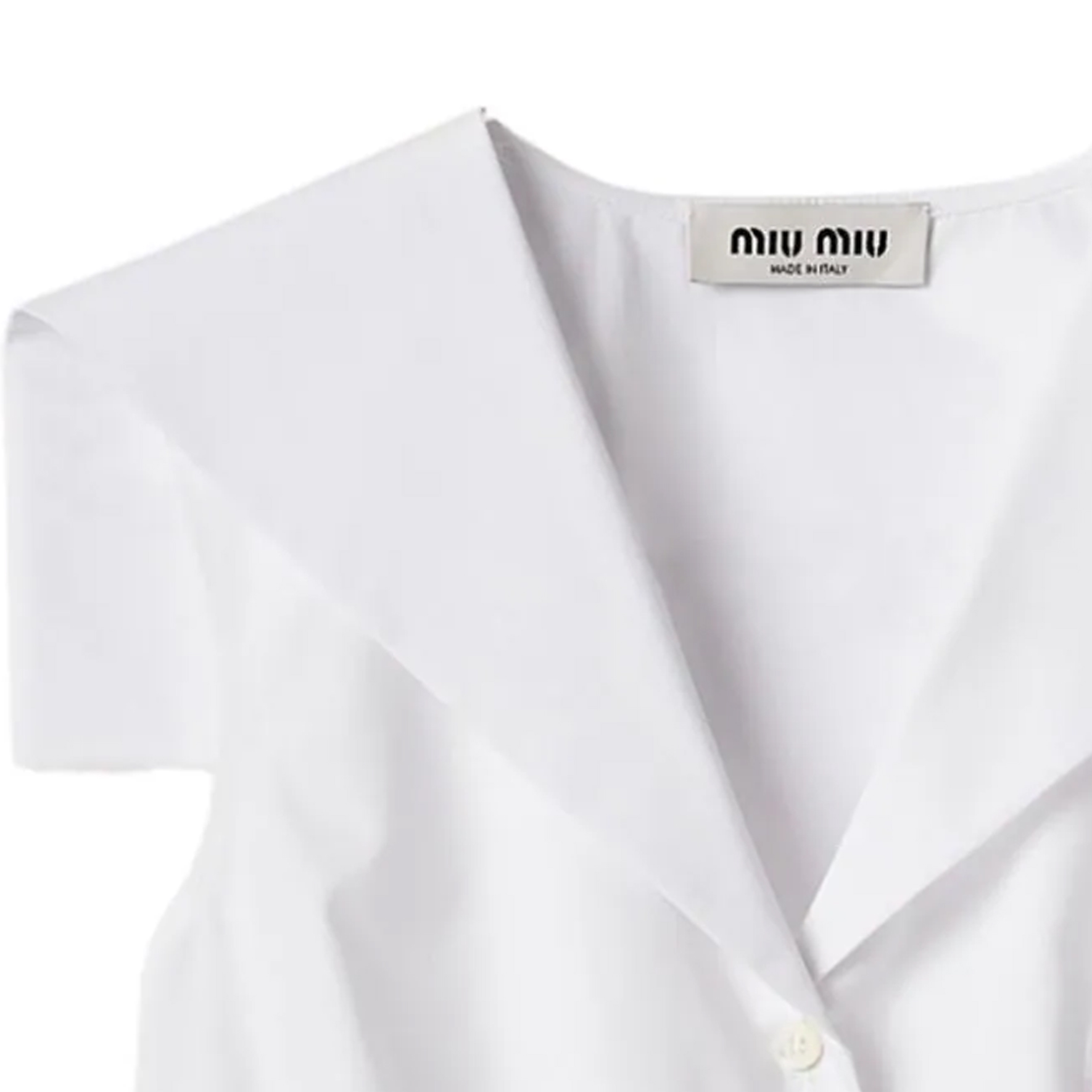 Sizing (W) MIU MIU SS24 ホワイト ロゴパターン デザイン ノースリーブシャツ MT1961-10RG-F0009-S-OOO