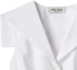 Sizing (W) MIU MIU SS24 Baju Tanpa Lengan Putih dengan Reka Bentuk Logo. MT1961-10RG-F0009-S-OOO