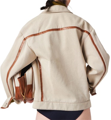 (W) MIU MIU SS24 米色拼色字母刺绣长袖外套 ML1042-14Z3-F0A5T-S-OOO Shop (W) MIU MIU SS24 米色拼色字母刺绣长袖外套 ML1042-14Z3-F0A5T-S-OOO