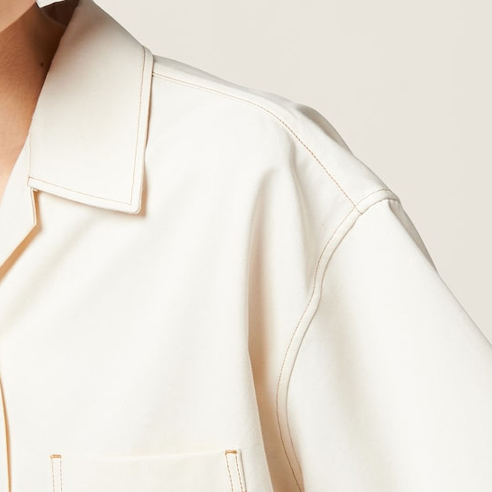 Cheap (W) MIU MIU SS24 米色短袖刺绣Logo纽扣连衣裙 GWA211-13WH-F0018-S-OOO