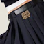 Details for (W) MIU MIU SS24 Skirt Biru Mini Berlipat Wanita dengan Cetakan Monogram. MG2040-11AD-F0008-S-232