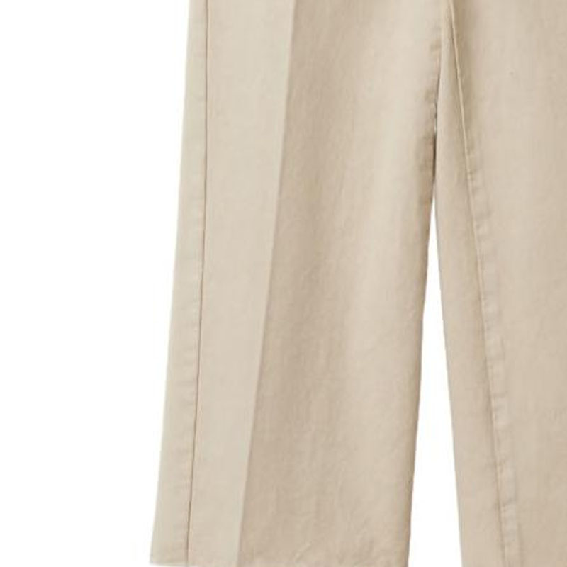 Sizing (W) MIU MIU SS24 Seluar Kasual Putih Kapur Bertali Logo & Mid-Rise untuk Wanita. MP1651-1350-F0K74-S-231