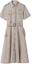Order (W) MIU MIU SS24 灰色刺绣短袖纽扣中长连衣裙 女款 MF5233-108N-F0065-S-OOO