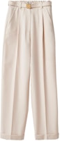 (Women) MIU MIU SS24 High-Waisted Loose Wide-Leg Casual Pants Neutral Color . MP1755-11AD-F0018-S-OOO (Women) MIU MIU SS24 High-Waisted Loose Wide-Leg Casual Pants Neutral Color . MP1755-11AD-F0018-S-OOO