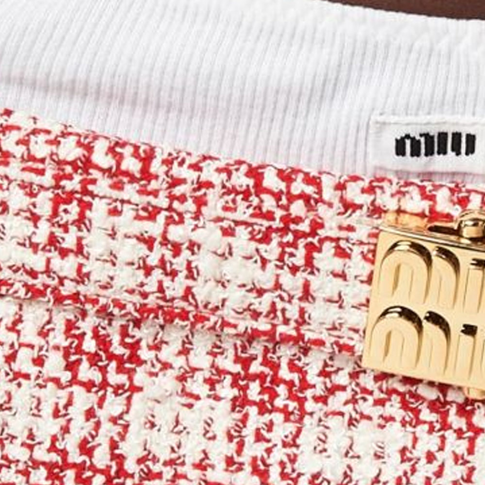 (Women) MIU MIU SS24 Plaid Logo Mini Skirt Women’s - Pink MG2039-14HN-F059I-S-232 圖 5