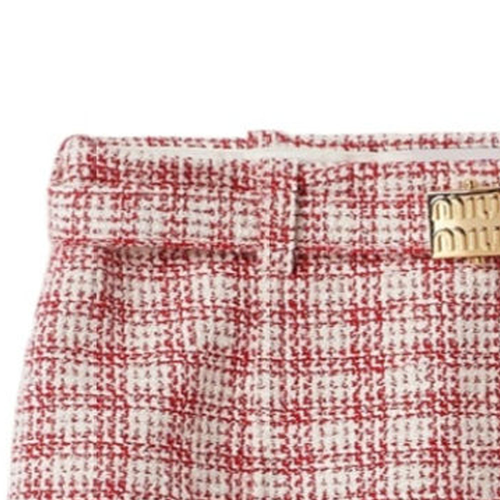 (Women) MIU MIU SS24 Plaid Logo Mini Skirt Women’s - Pink MG2039-14HN-F059I-S-232 圖 7