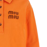 Details for (Women) MIU MIU SS24 Solid Logo Pullover Long Sleeve Sweatshirt Women Orange. MJL988-12HF-F0B2Y-S-OOO