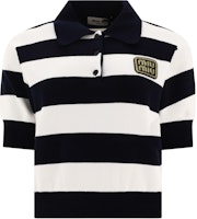 (Women) MIU MIU SS24 Striped Letter Button Short Sleeve Polo Shirt Women Multi-Color MML889-14M2-F022X-S-OOO (Women) MIU MIU SS24 Striped Letter Button Short Sleeve Polo Shirt Women Multi-Color MML889-14M2-F022X-S-OOO