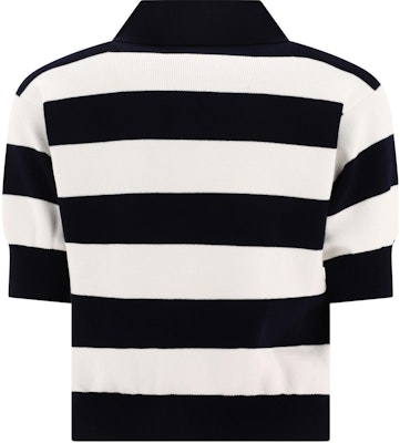 (W) MIU MIU SS24 Kemeja Polo Lengan Pendek Jalur Wanita Berwarna-Warni MML889-14M2-F022X-S-OOO Lookbook (W) MIU MIU SS24 Kemeja Polo Lengan Pendek Jalur Wanita Berwarna-Warni MML889-14M2-F022X-S-OOO