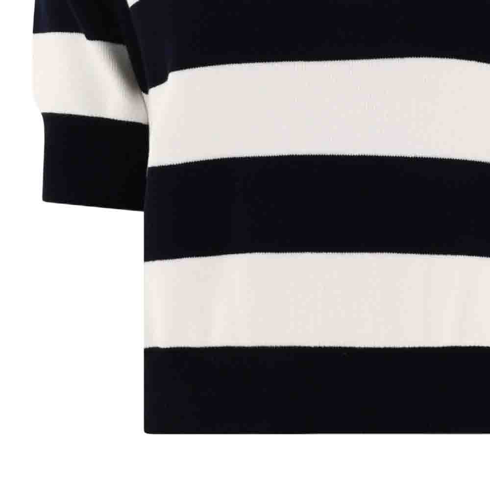 Sizing (W) MIU MIU SS24 Kemeja Polo Lengan Pendek Jalur Wanita Berwarna-Warni MML889-14M2-F022X-S-OOO