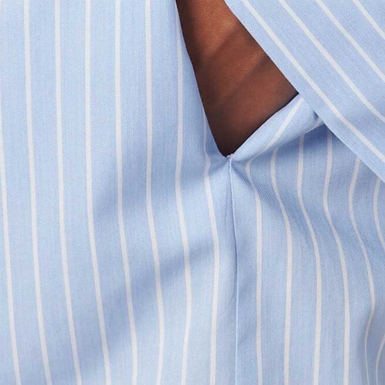 (Women) MIU MIU SS24 Striped Logo Embroidered Elastic Waist Shorts Women - Blue SP9429-137Q-F0X24-S-OOO 圖 6