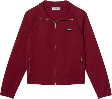 (W) Miu Miu 女款SS25对比饰边长袖拉链夹克 MMF958-16WY-F0X57-S-OOO Buy (W) Miu Miu 女款SS25对比饰边长袖拉链夹克 MMF958-16WY-F0X57-S-OOO