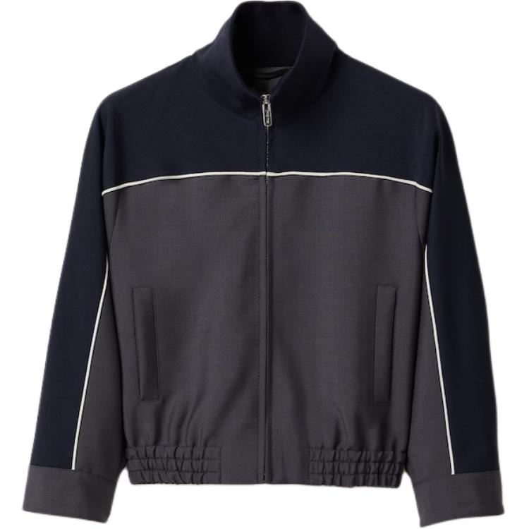 (Women) Miu Miu SS25 Embroidered Logo Stand Collar Jacket - Russet ML1200-163O-F0EVW-S-OOO