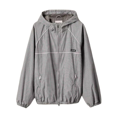 (Women) Miu Miu SS25 Summer Plaid Tech Fabric Long Sleeve Bomber Jacket Multicolor ML1234-17L3-F0OPP-S-OOO