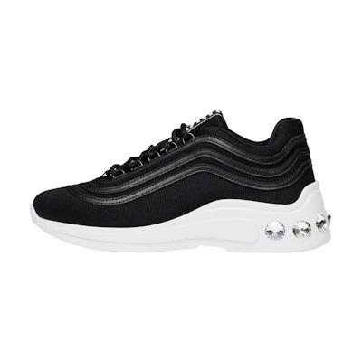 (W) MIU MIU Stretch-Knit Sneakers 'Black and White'