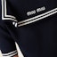 Details for (W) MIU MIU Baju Pendek Berjalur dengan Kolar Pelaut & Butang Navy MML897-14GX-F022X-S-OOO