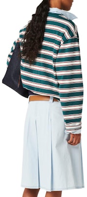 (W) MIU MIU 条纹圆领短袖T恤 绿色 女款 MJL014-14RT-F03UD-S-OOO Purchase (W) MIU MIU 条纹圆领短袖T恤 绿色 女款 MJL014-14RT-F03UD-S-OOO