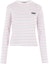 Order (W) Camiseta MIU MIU Rosa de Manga Larga con Logo a Rayas para Mujer SS24. MJL995-14EU-F0009-S-OOO