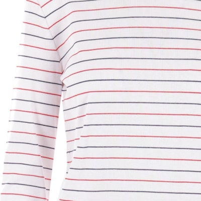 (W) Camiseta MIU MIU Rosa de Manga Larga con Logo a Rayas para Mujer SS24. MJL995-14EU-F0009-S-OOO Purchase (W) Camiseta MIU MIU Rosa de Manga Larga con Logo a Rayas para Mujer SS24. MJL995-14EU-F0009-S-OOO