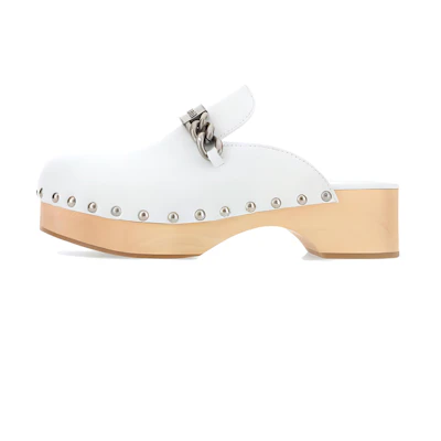 (W) MIU MIU Studded Leather Sandals 'White Fashion'