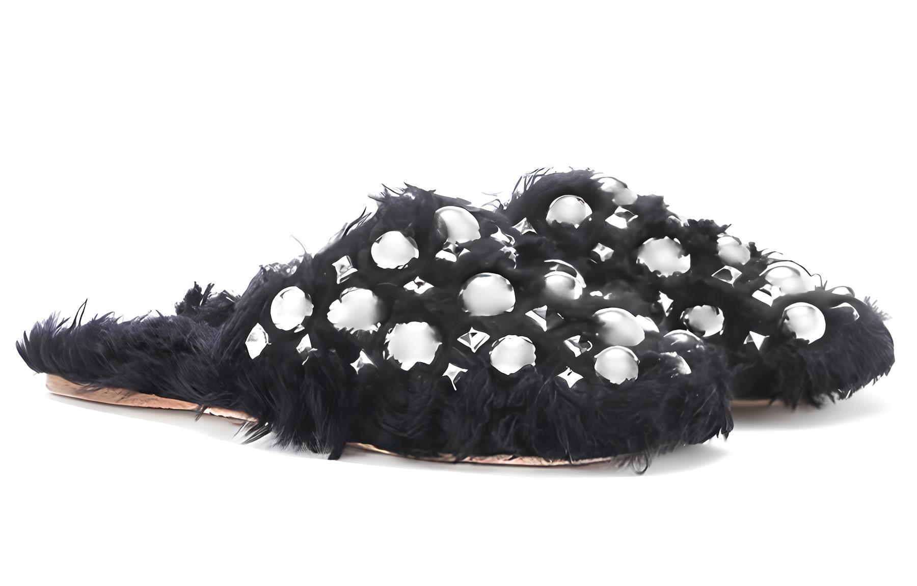 (W) MIU MIU Studded Sphere Slider 'Black' 圖 4