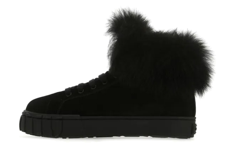 (W) MIU MIU Suede Sneakers 'Black'