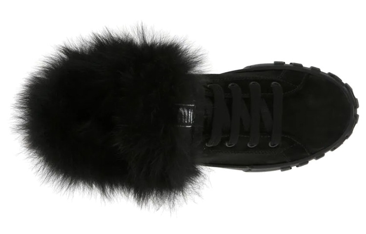 (W) MIU MIU Suede Sneakers 'Black' 圖 4