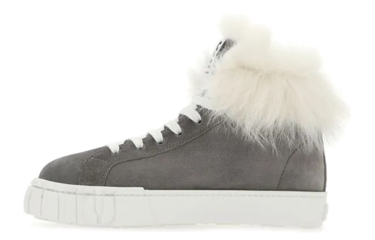 (W) MIU MIU Suede Sneakers 'Dark Grey'