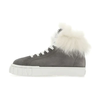 (W) MIU MIU Suede Sneakers 'Dark Grey'