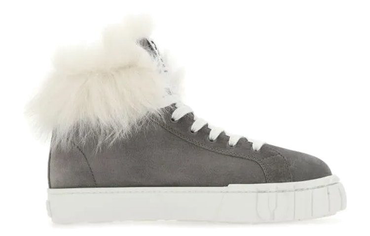 (W) MIU MIU Suede Sneakers 'Dark Grey' 圖 2
