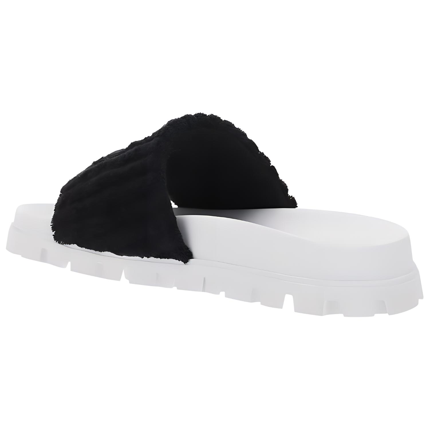 Shop (W) 缪缪黑色毛巾布时尚拖鞋 5XX542_2LH_F0002_F_010