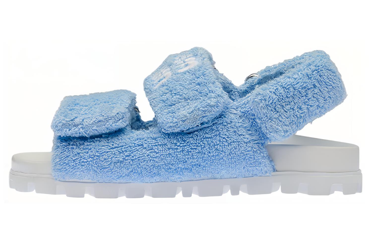 (W) MIU MIU Terry Cloth Sandals 'Blue'