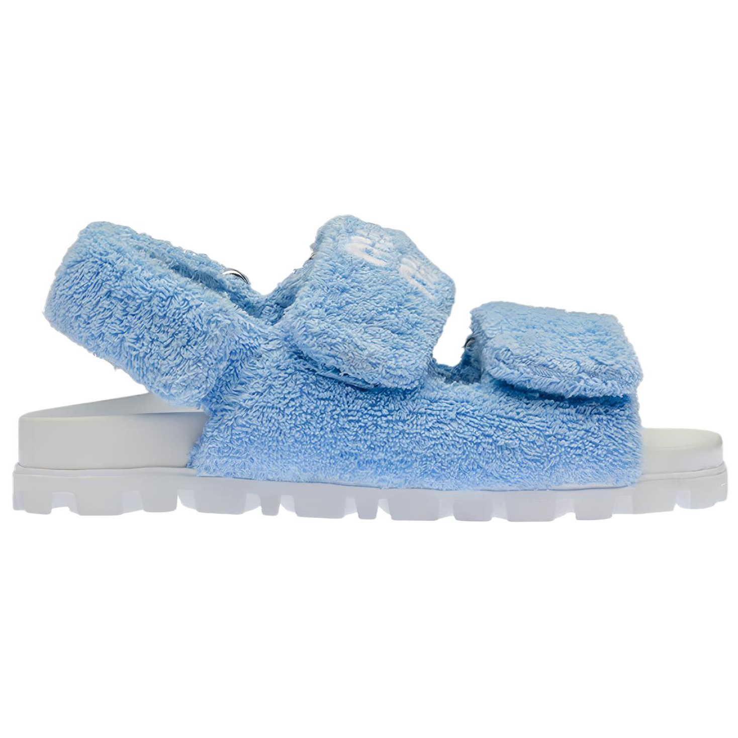 (W) MIU MIU Terry Cloth Sandals 'Blue' 圖 2