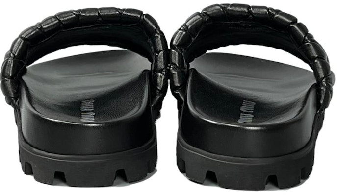 (Women) MIU MIU Toe Loop Slide 'Black Fashion' 5XX601_3LM4_F0002 Shop (Women) MIU MIU Toe Loop Slide 'Black Fashion' 5XX601_3LM4_F0002