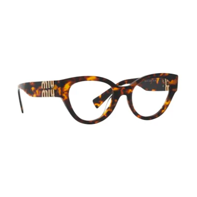 (Women) MIU MIU Trendy Cat Eye Optical Glasses for Women - Brown (Prescription Ready) MU01VVVAU1O1