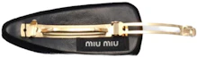 Buy (W) MIU MIU 時尚黑色布質女士髮夾 5IF092068F0002
