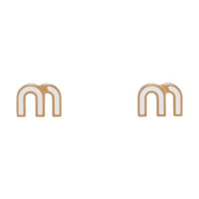 (Women) MIU MIU Trendy Minimalist Elegant Metal Earrings for Women. 5JO9112F6TF0009