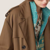 Sizing (W) MIU MIU 綠松石字母鑲嵌拉鍊針織開襟衫. MMF837-138E-F0136-S-OOO