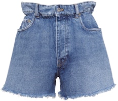 (Women) MIU MIU Vintage Washed Denim Shorts Blue Casual Style GWP300-1ZGX-F0013 (Women) MIU MIU Vintage Washed Denim Shorts Blue Casual Style GWP300-1ZGX-F0013