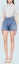 Lookbook (Women) MIU MIU Vintage Washed Denim Shorts Blue Casual Style GWP300-1ZGX-F0013