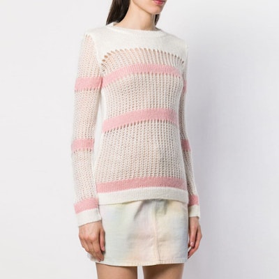 (W) MIU MIU 白色馬海毛長袖圓領毛衣 MML239-1SA3-F0PJZ Purchase (W) MIU MIU 白色馬海毛長袖圓領毛衣 MML239-1SA3-F0PJZ