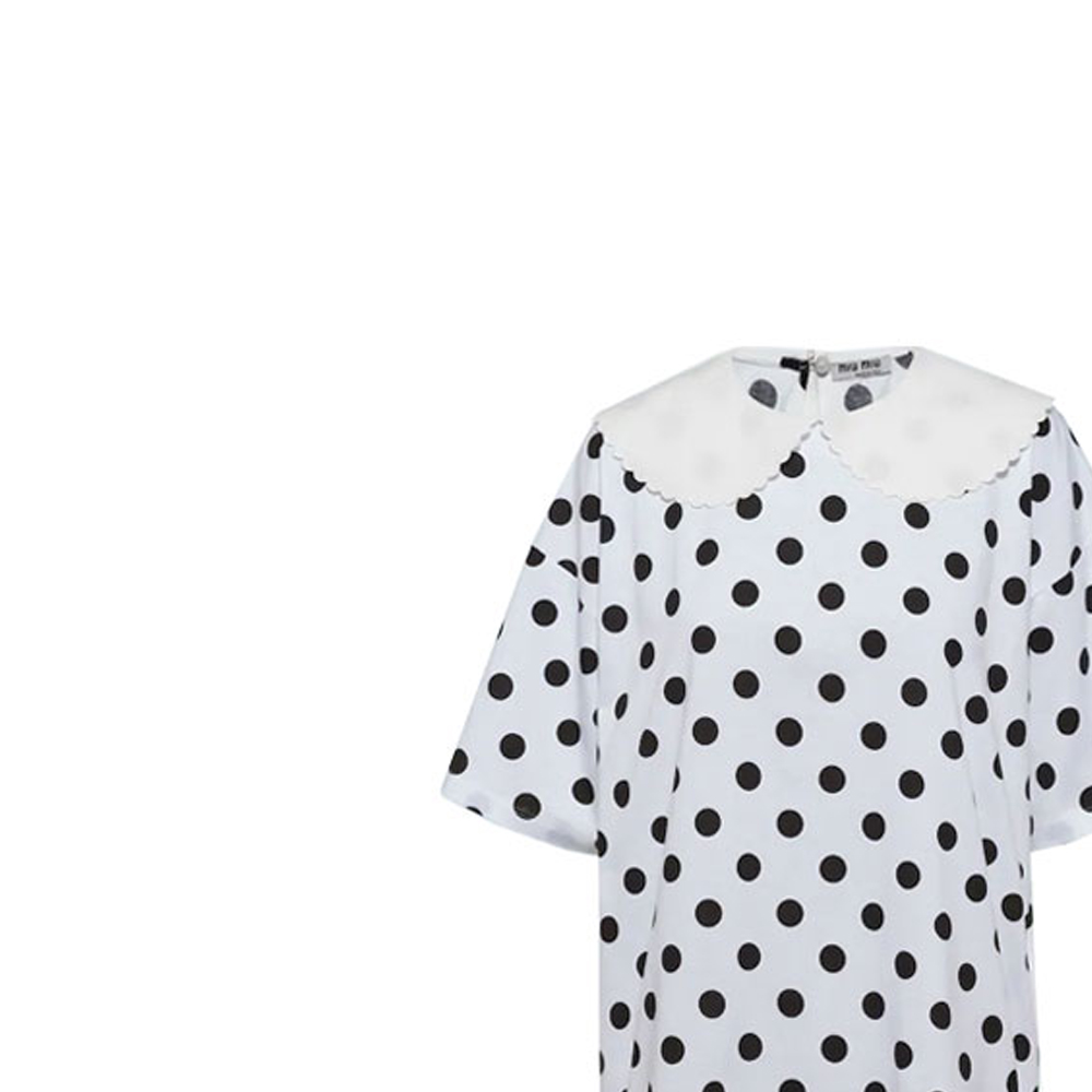 Details for (W) MIU MIU Camiseta Blanca de Punto con Diseño, Manga Corta y Ajuste Regular. MJN311-1ZF4-F0964