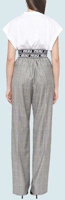 (W) MIU MIU 白色无袖宽松字母印花短款上衣T恤。 MJT632-1YIA-F0009 Shop (W) MIU MIU 白色无袖宽松字母印花短款上衣T恤。 MJT632-1YIA-F0009