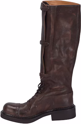 (W) MIU MIU Boots Wanita Cokelat Kulit Round-Toe Buckle Knee-High 3.5cm Edisi Baru. 5W315E_2KJ_F0324_F_G035 Buy (W) MIU MIU Boots Wanita Cokelat Kulit Round-Toe Buckle Knee-High 3.5cm Edisi Baru. 5W315E_2KJ_F0324_F_G035