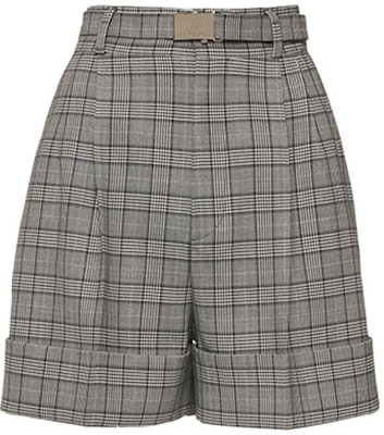 (W) MIU MIU Shorts Mujer Grises Cuadros Cintura Lazo Rectos Casual. MP1461-087-F0002 Order (W) MIU MIU Shorts Mujer Grises Cuadros Cintura Lazo Rectos Casual. MP1461-087-F0002