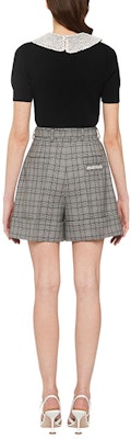 (W) MIU MIU Shorts Mujer Grises Cuadros Cintura Lazo Rectos Casual. MP1461-087-F0002 Shop (W) MIU MIU Shorts Mujer Grises Cuadros Cintura Lazo Rectos Casual. MP1461-087-F0002